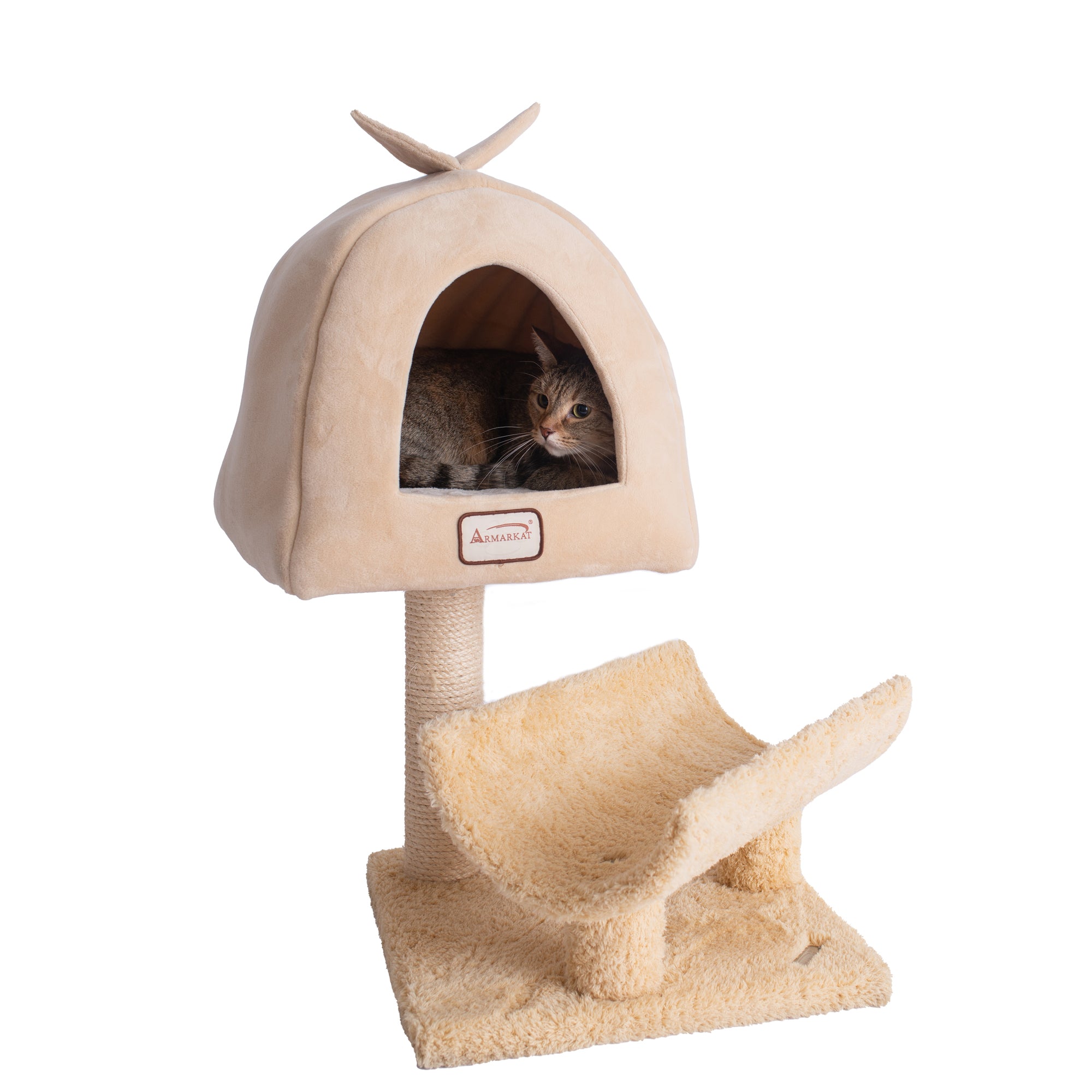 Premium Ultra-Soft Faux Fleece Kitten Tree with House by Armarkat