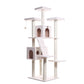 Classic 77-Inch Real Wood Cat Tree, Multi-Levels With Ramp, Three Perches, Two Condos, Ivory by Armarkat