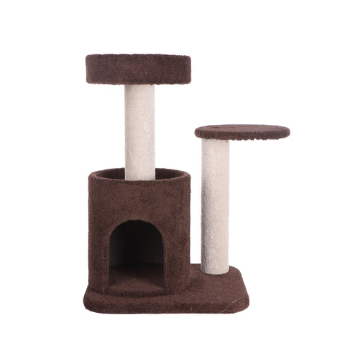 Premium Fiber Carpet Kitten Tree, Coffee Brown by Armarkat