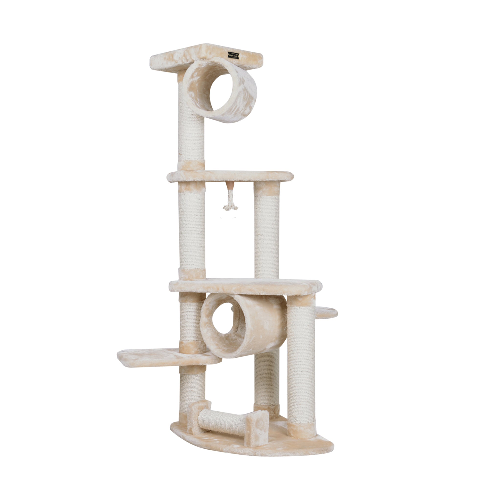 74-inch Faux Fur Cat Tree, Beige by Armarkat