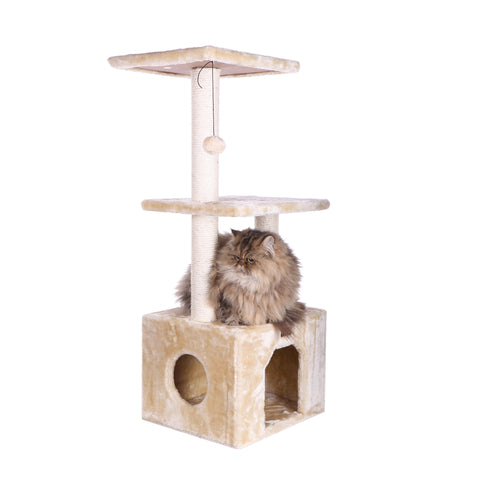 39-inch Faux Fur Kitten Tree, Beige by Armarkat