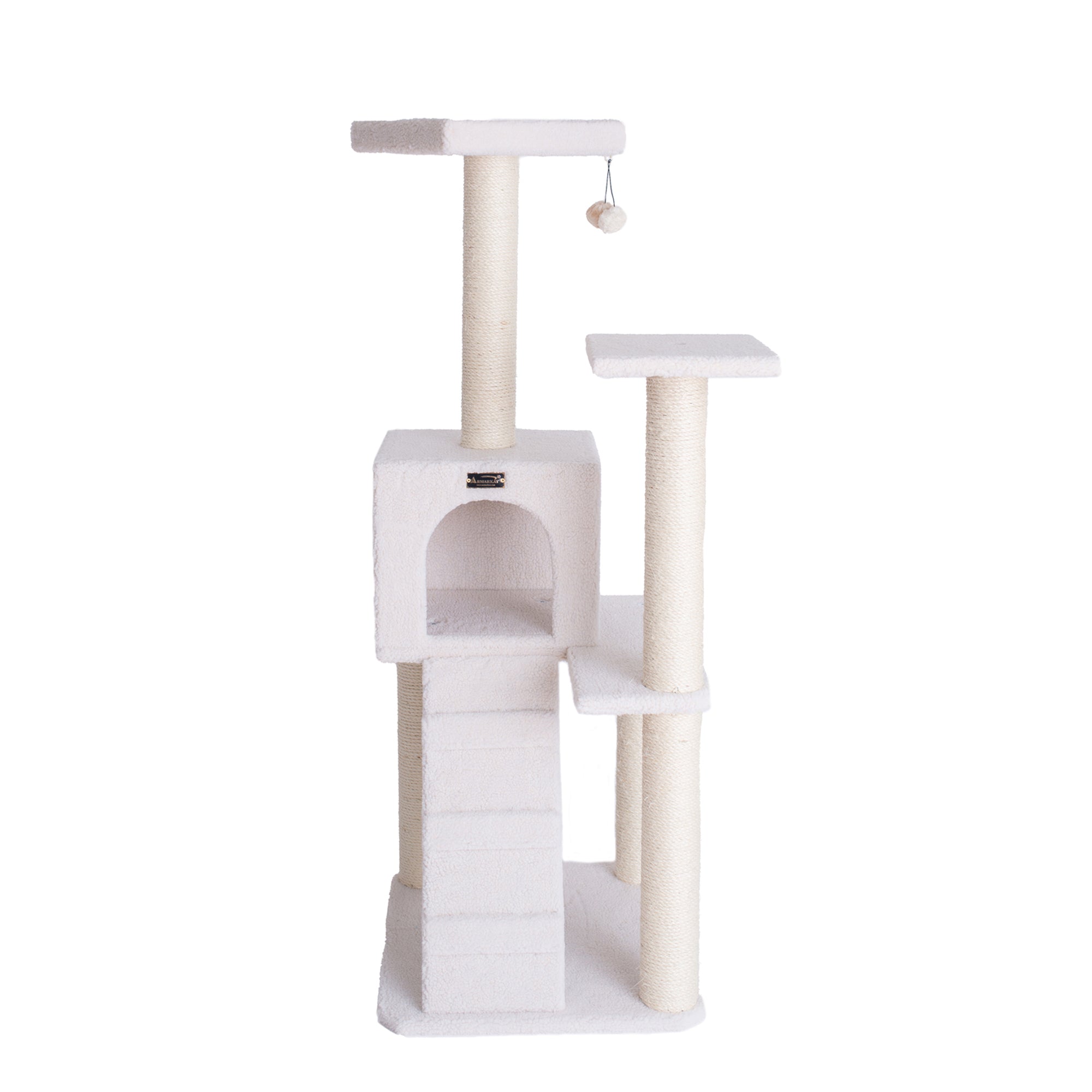 Classic 53-Inch Faux Fleece Cat Tree, Ivory by Armarkat