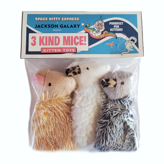 3 Kind Mice: Space Kitty Express & Jackson Galaxy - 3 Pack Refillable Mice