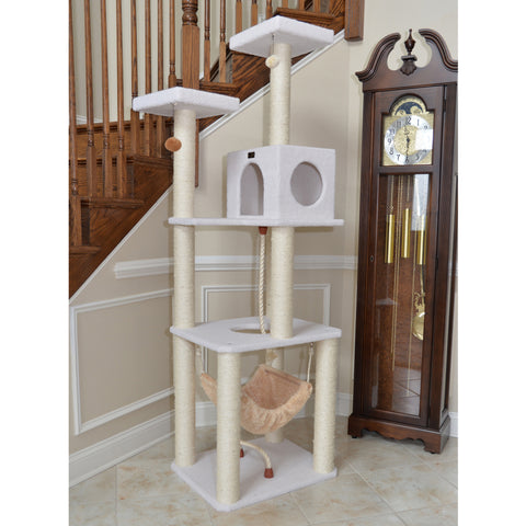 Classic 73-Inch Faux Fleece Cat Tree, Ivory by Armarkat