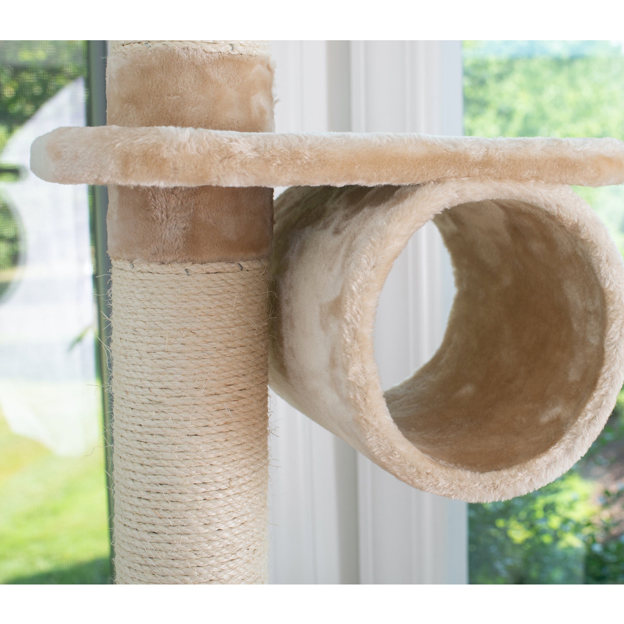 74-inch Faux Fur Cat Tree, Beige by Armarkat