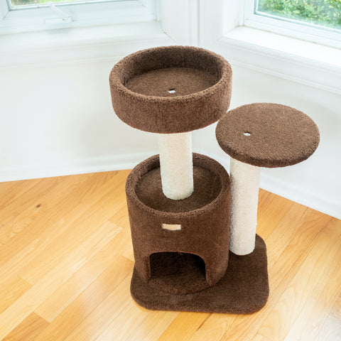 Premium Fiber Carpet Kitten Tree, Coffee Brown by Armarkat