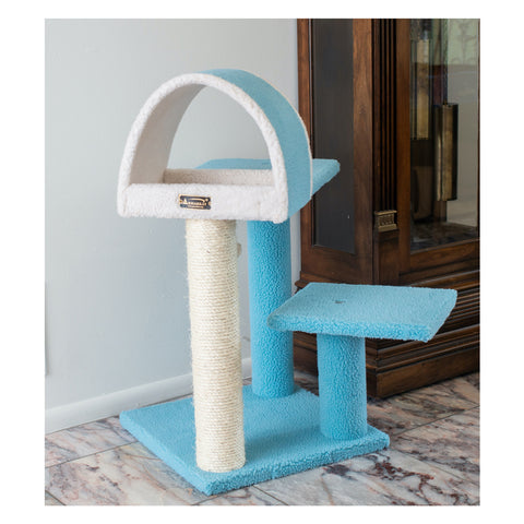 30-inch Faux Fleece Kitten Tree, Sky Blue by Armarkat