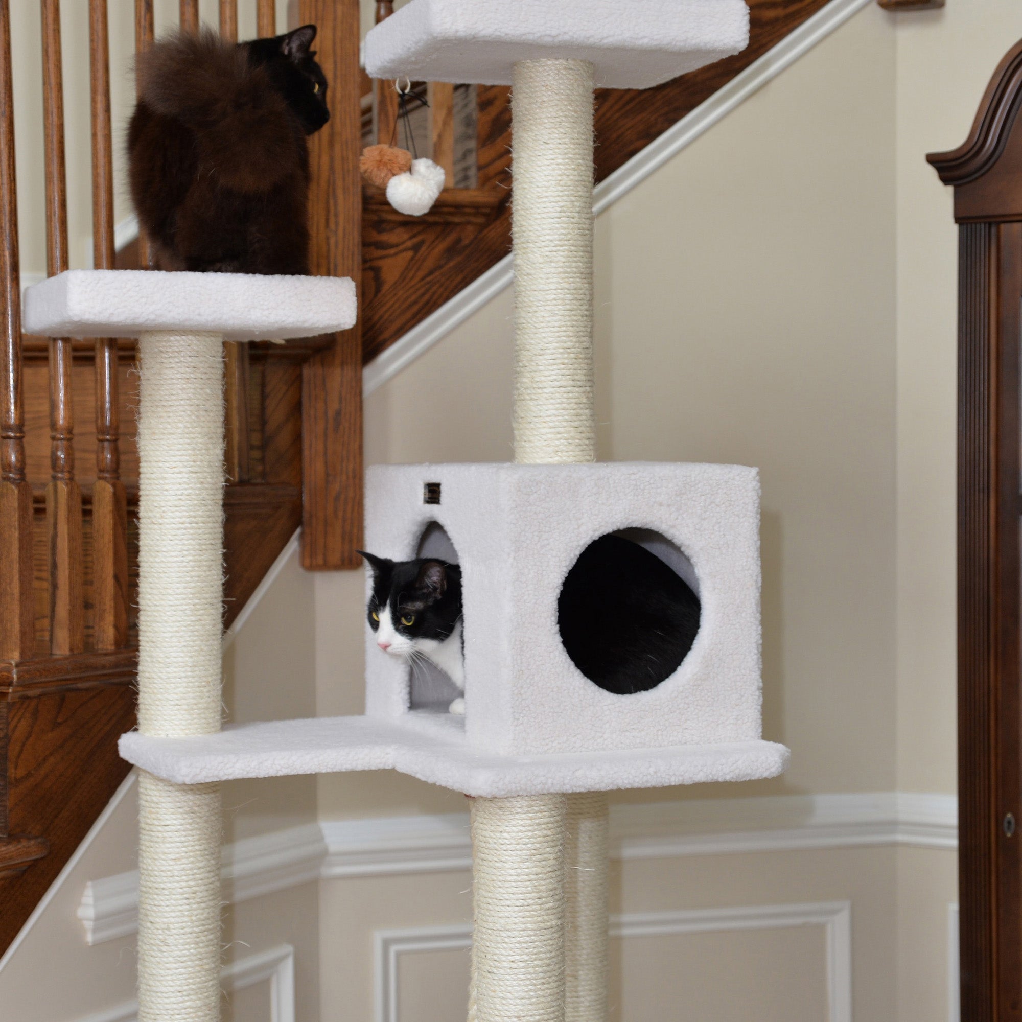 Classic 73-Inch Faux Fleece Cat Tree, Ivory by Armarkat