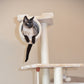 62-inch Faux Fur Cat Tree, Beige with Hammock by Armarkat
