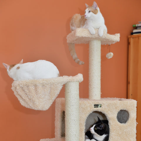 69-Inch Multi-Level Real Wood Cat Tree Hammock Bed, Climbing Center for Cats and Kittens by Armarkat