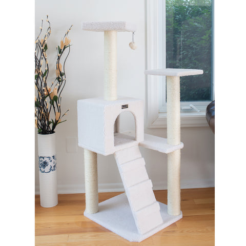 Classic 53-Inch Faux Fleece Cat Tree, Ivory by Armarkat