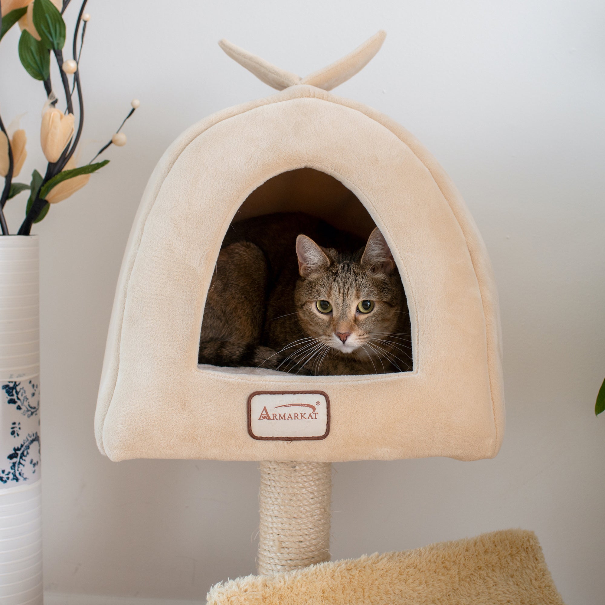 Premium Ultra-Soft Faux Fleece Kitten Tree with House by Armarkat