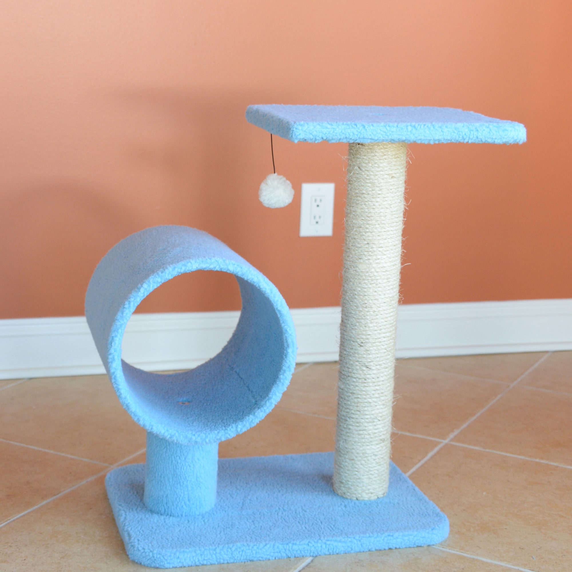 26-inch Faux Fleece Kitten Tree, Sky Blue by Armarkat
