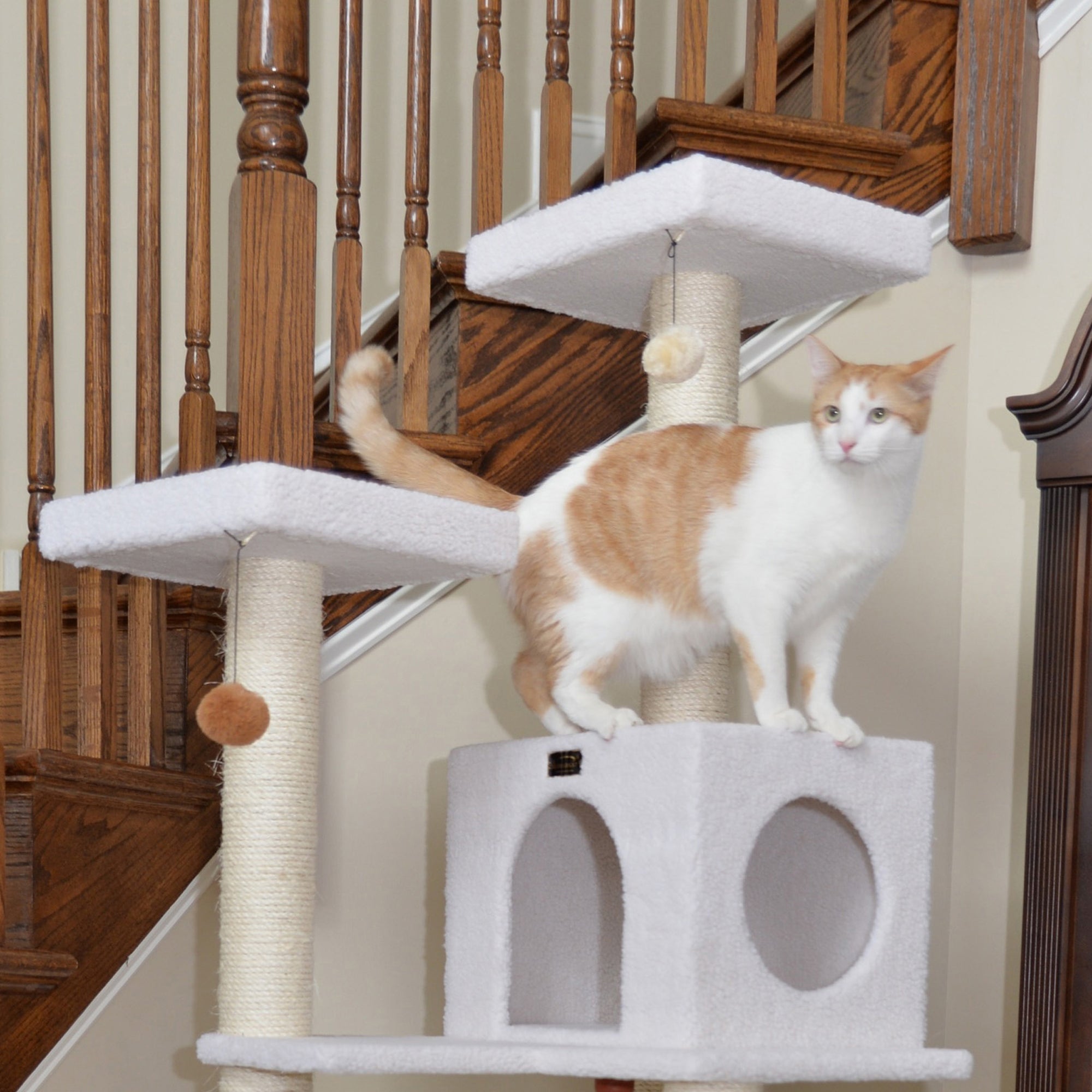 Classic 73-Inch Faux Fleece Cat Tree, Ivory by Armarkat