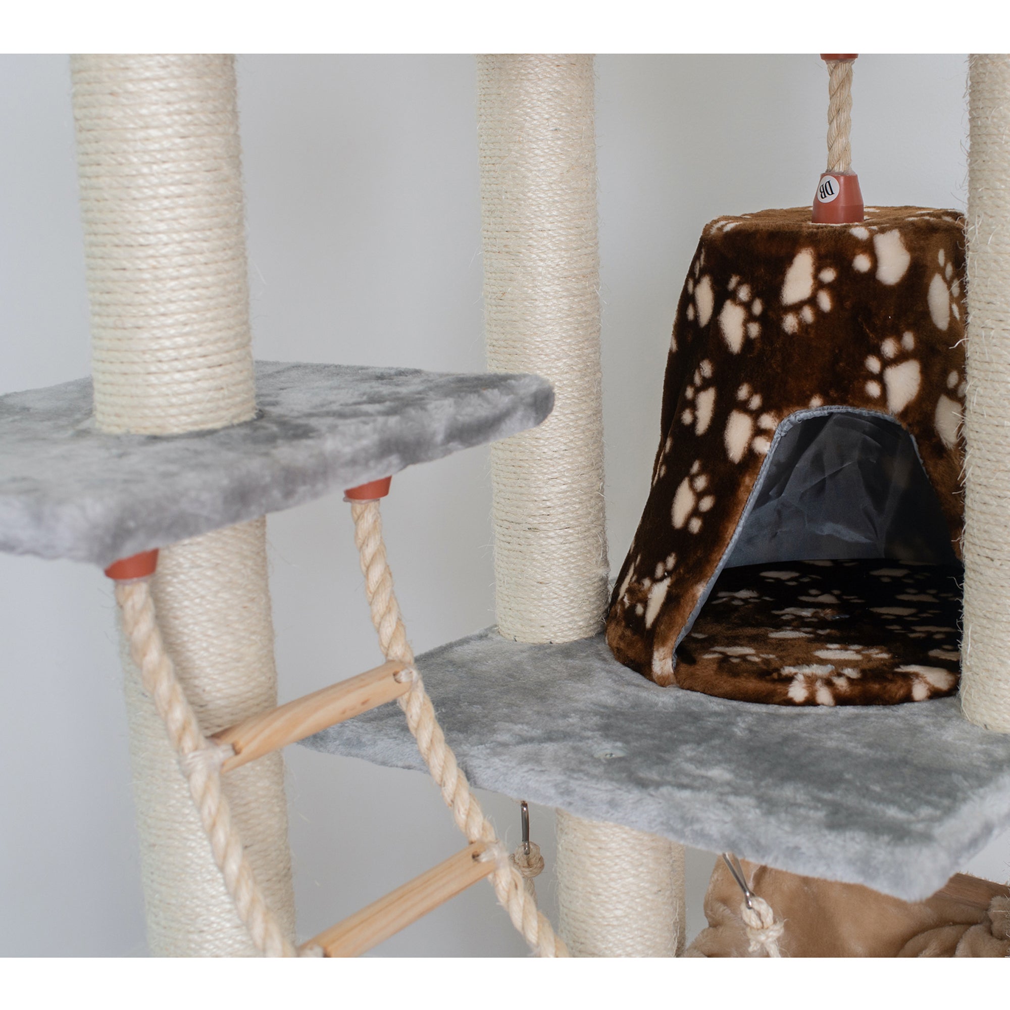 78-inch Faux Fur Cat Tree, Silver Gray by Armarkat