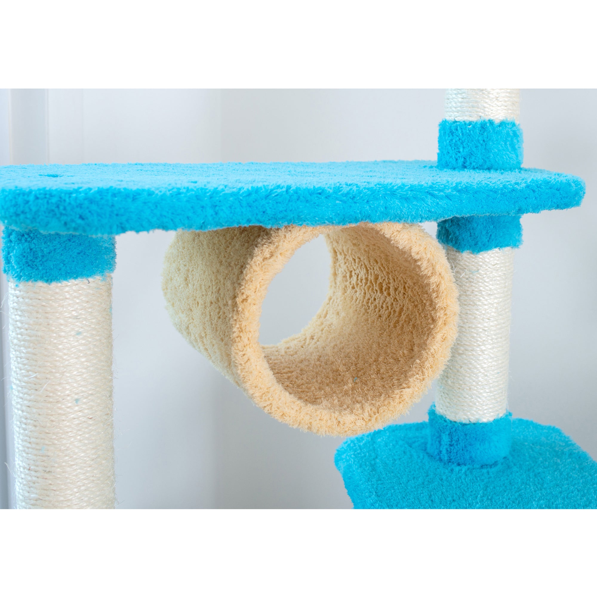 61-inch Ultra-Soft Faux Fleece Cat Tree, Sky Blue by Armarkat