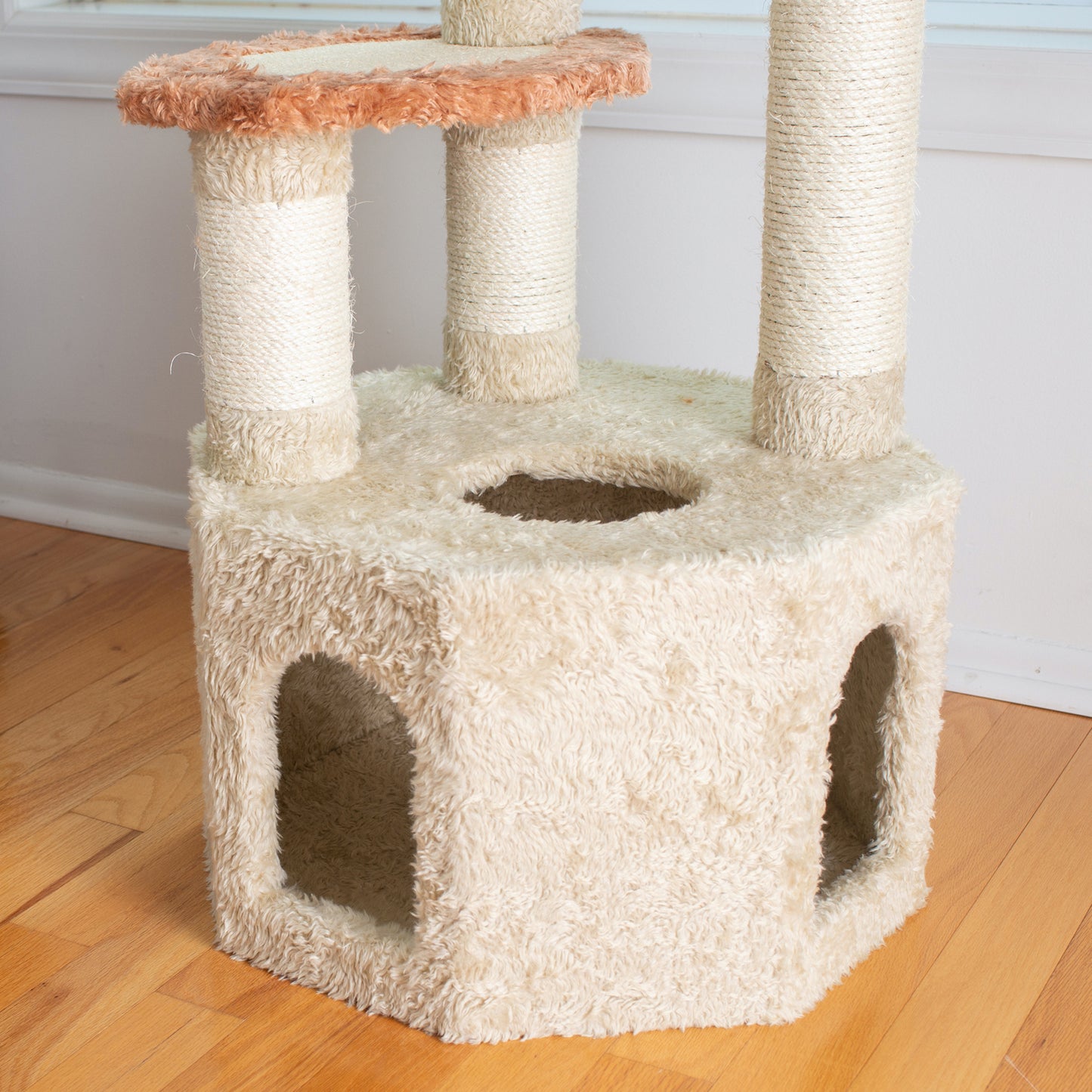 Premium 57" Soft Heavy-Carpet Cat Tree, Khaki by Armarkat