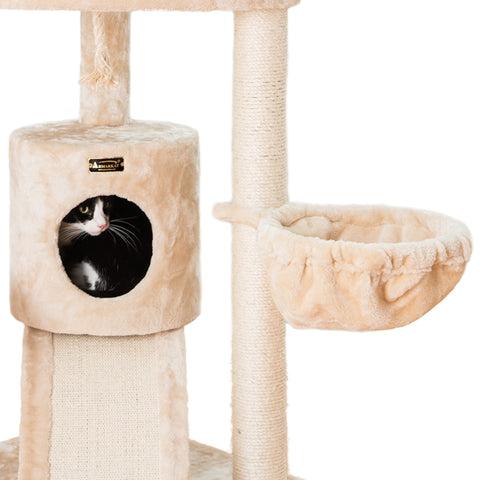 Classic Faux Fur Cat Tree, Beige by Armarkat