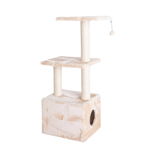 39-inch Faux Fur Kitten Tree, Beige by Armarkat