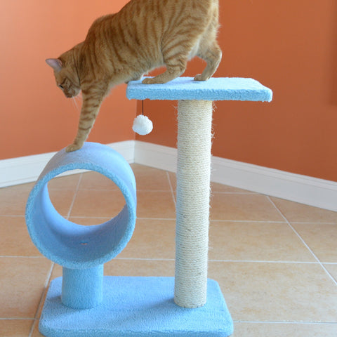 26-inch Faux Fleece Kitten Tree, Sky Blue by Armarkat