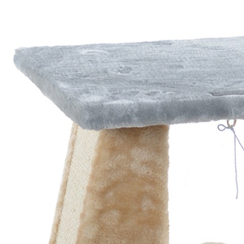 Mini Faux Fur Kitten Tree & Scratcher, Silver Grey by Armarkat