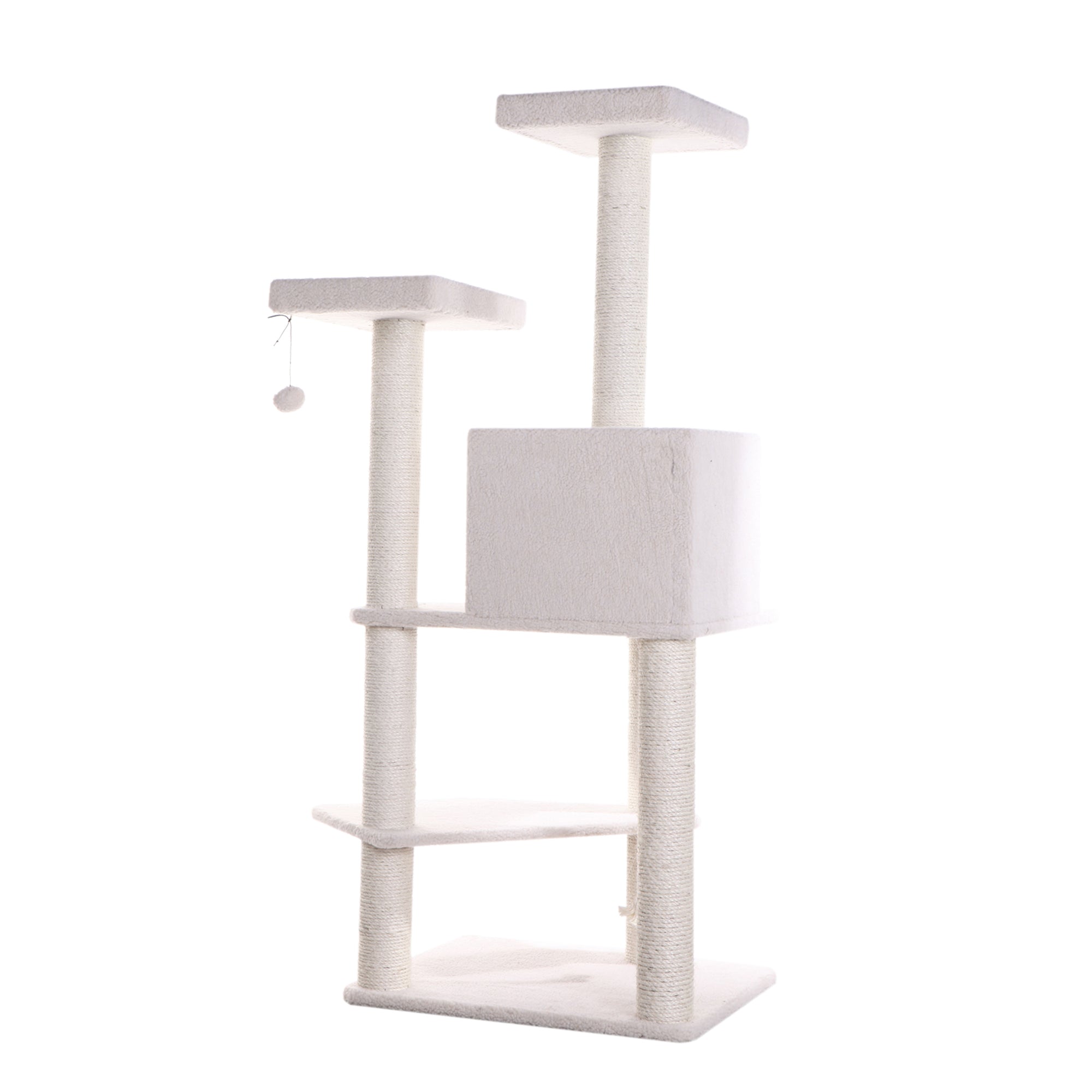 Classic 57-inch Faux Fleece Cat Tree, Ivory by Armarkat