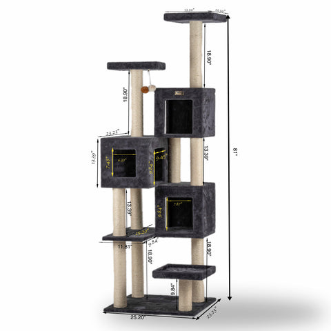 Classic 80-inch Giant Cat Tower for Multiple Cats by Armarkat