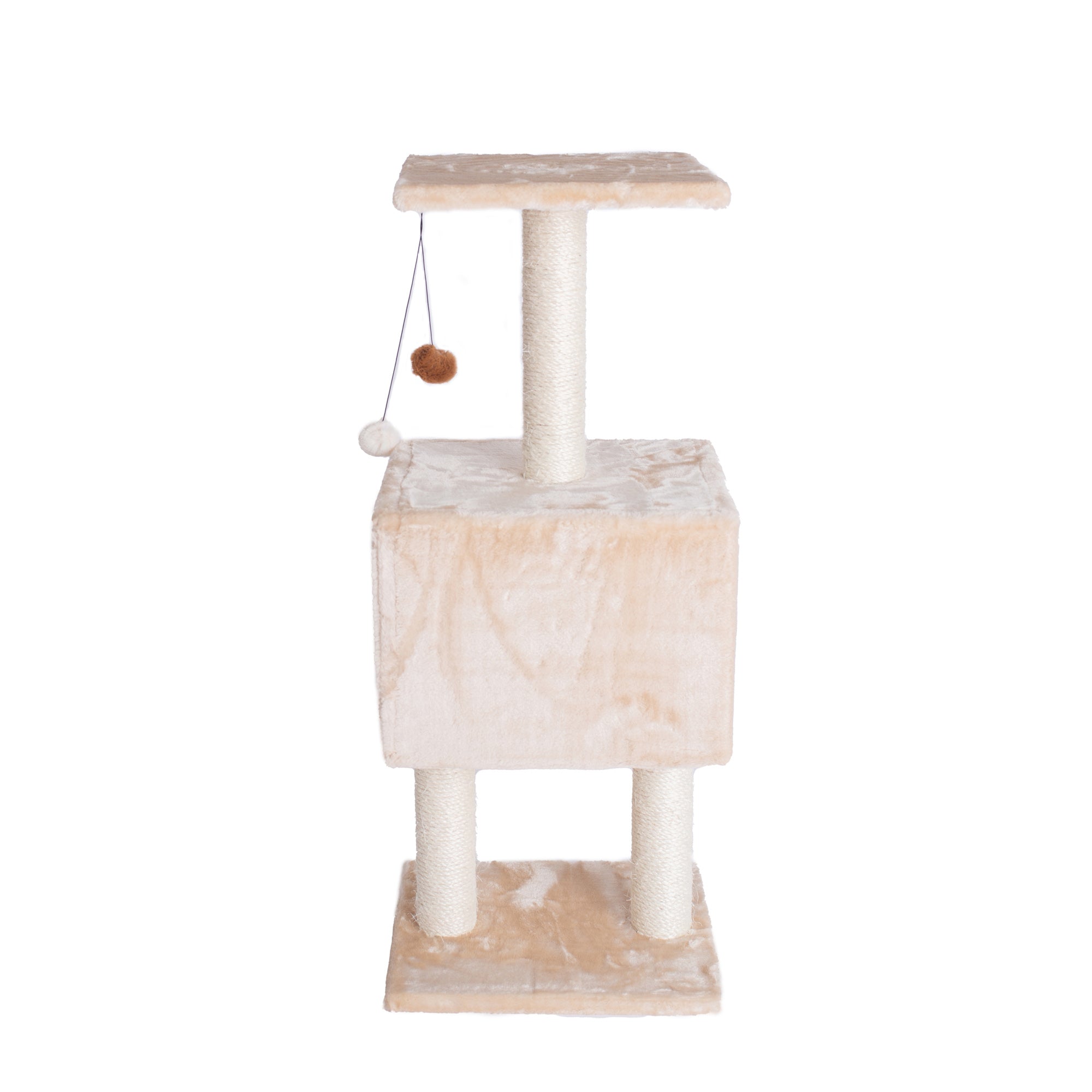 Classic 42-inch Faux Fur Cat Tree, Beige by Armarkat