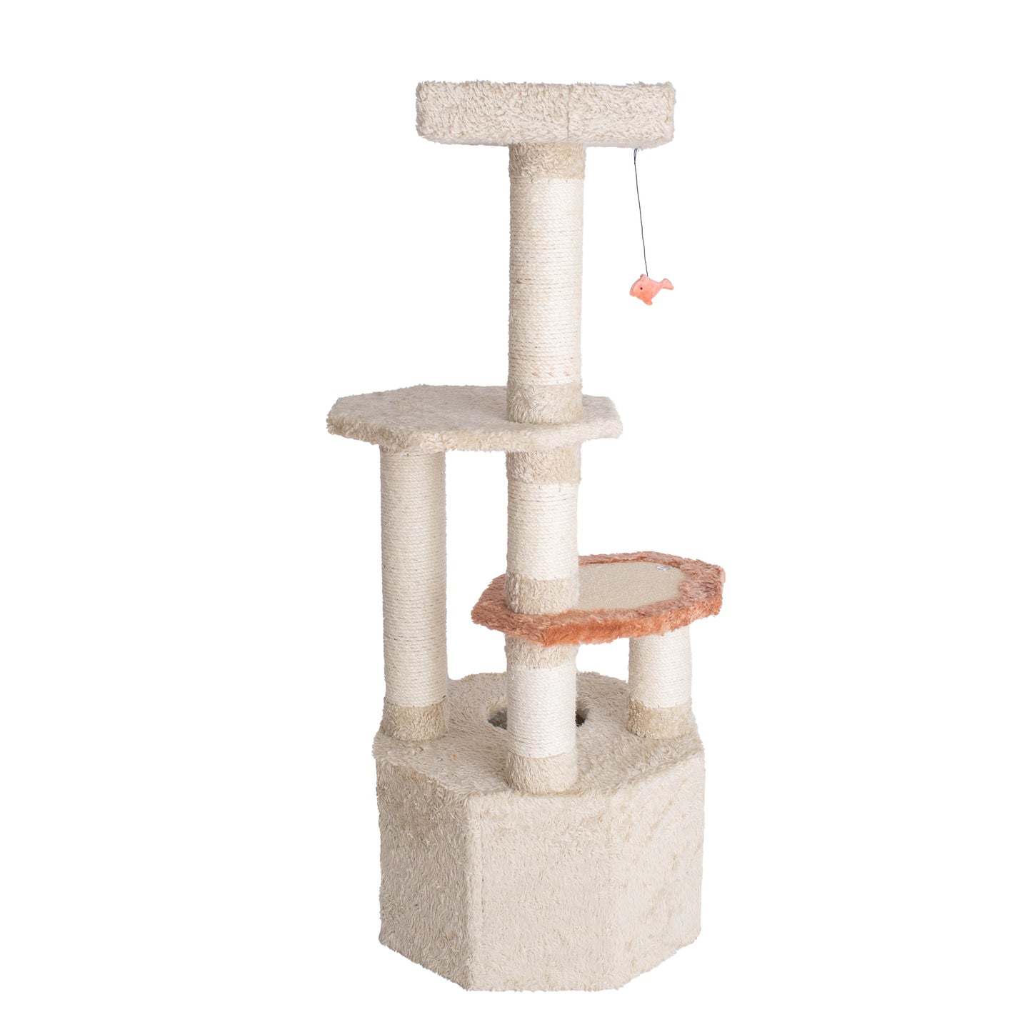 Premium 57" Soft Heavy-Carpet Cat Tree, Khaki by Armarkat