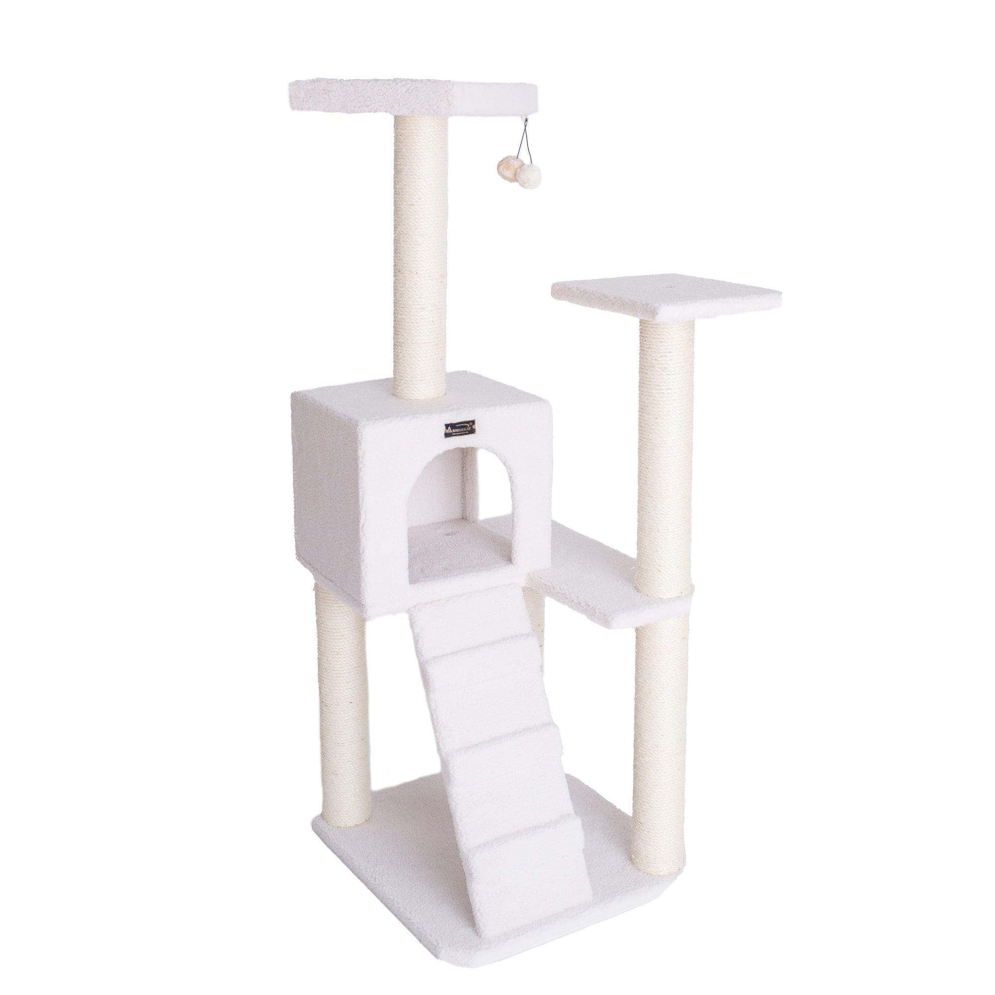 Classic 53-Inch Faux Fleece Cat Tree, Ivory by Armarkat