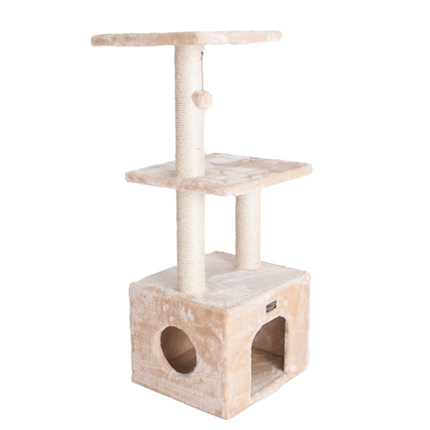 39-inch Faux Fur Kitten Tree, Beige by Armarkat