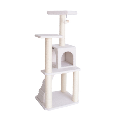 Classic 53-Inch Faux Fleece Cat Tree, Ivory by Armarkat