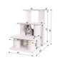 Classic Faux Fleece Pet Stairs (3 Steps), Ivory by Armarkat