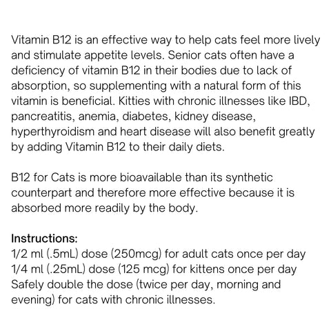 B12 For Cats Dietary Supplement