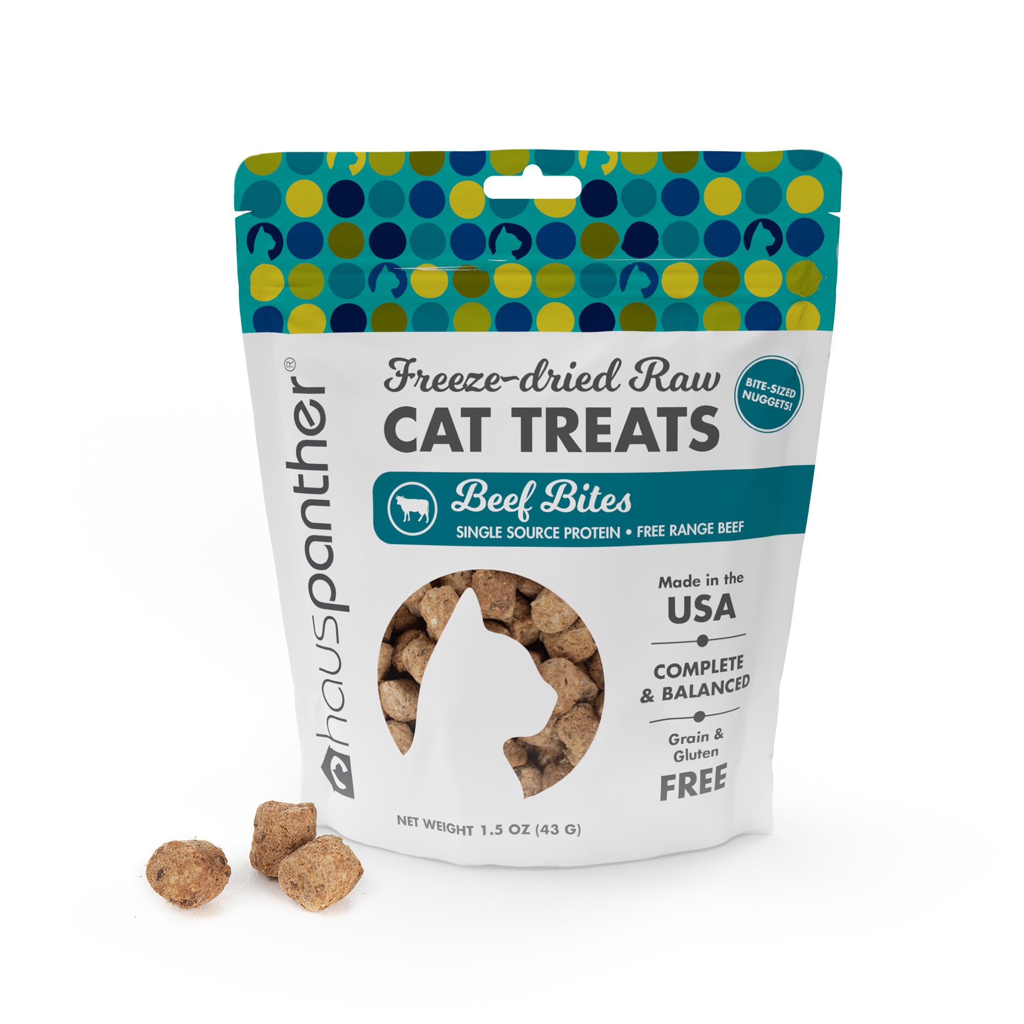 Bites Freeze-dried Raw Cat Treats 1.5 oz by Hauspanther