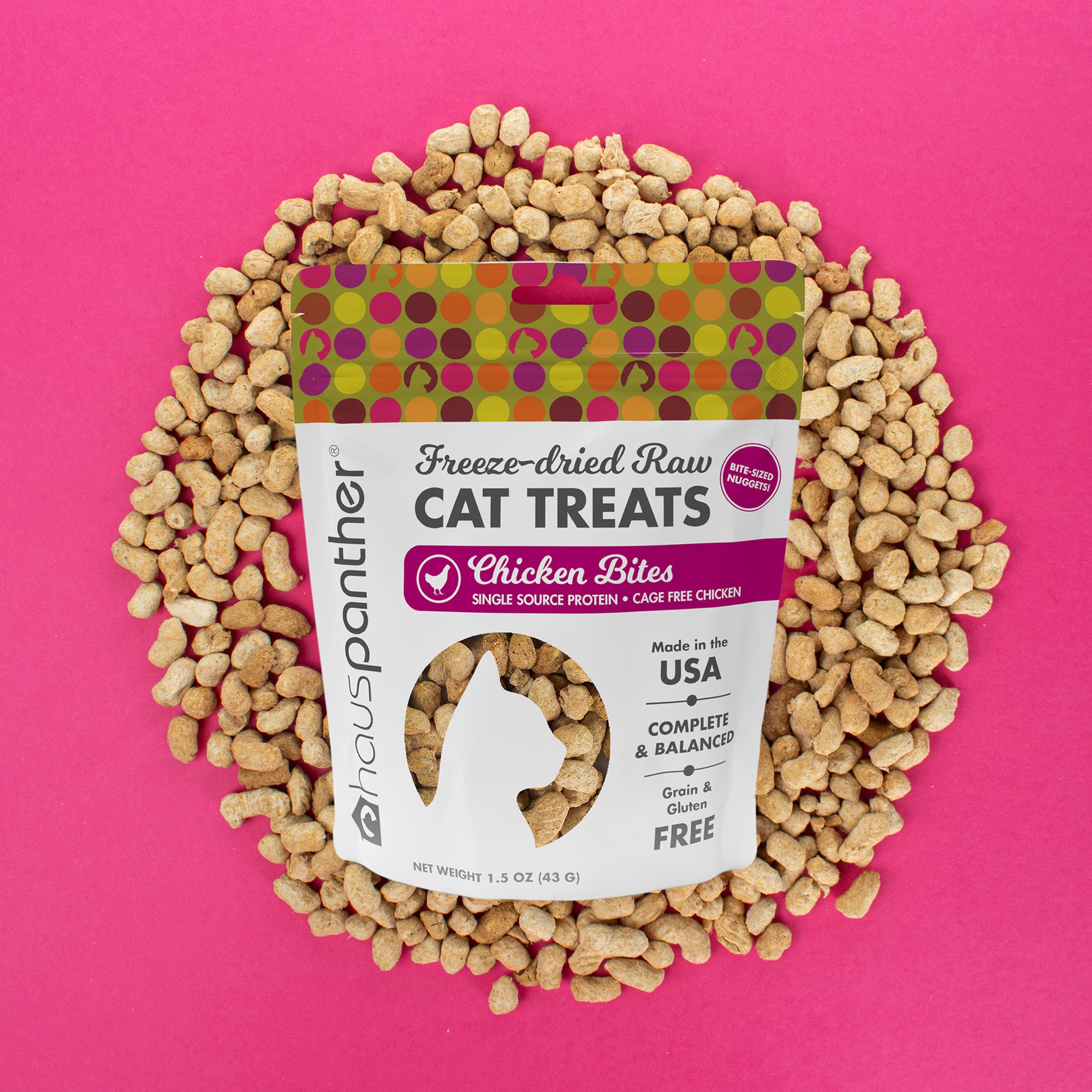 Bites Freeze-dried Raw Cat Treats 1.5 oz by Hauspanther