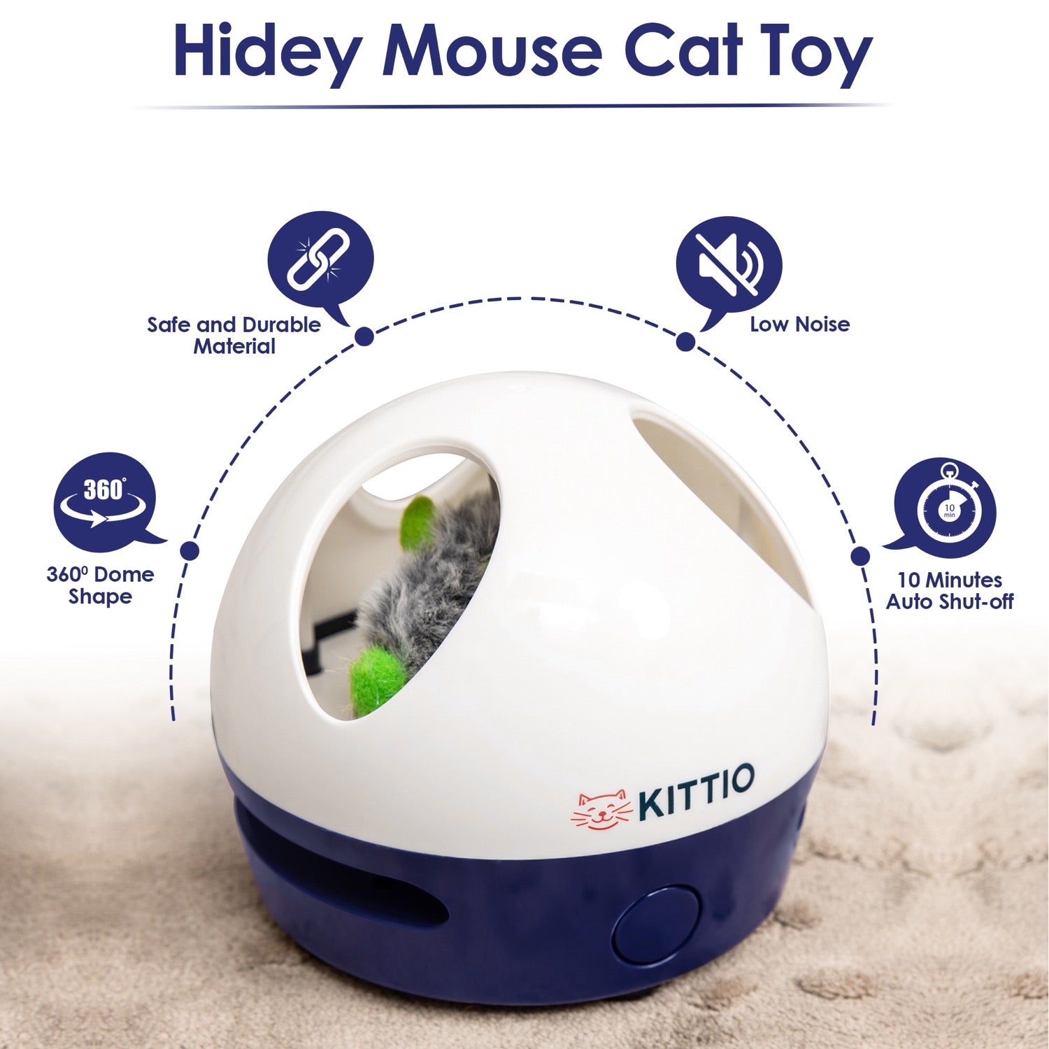 Hidey Mouse - Interactive Electronic Cat Toy by Kittio