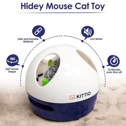 Kittio Robo Mouse, Interactive Cat Toy, Automatic Mouse Chase Toy