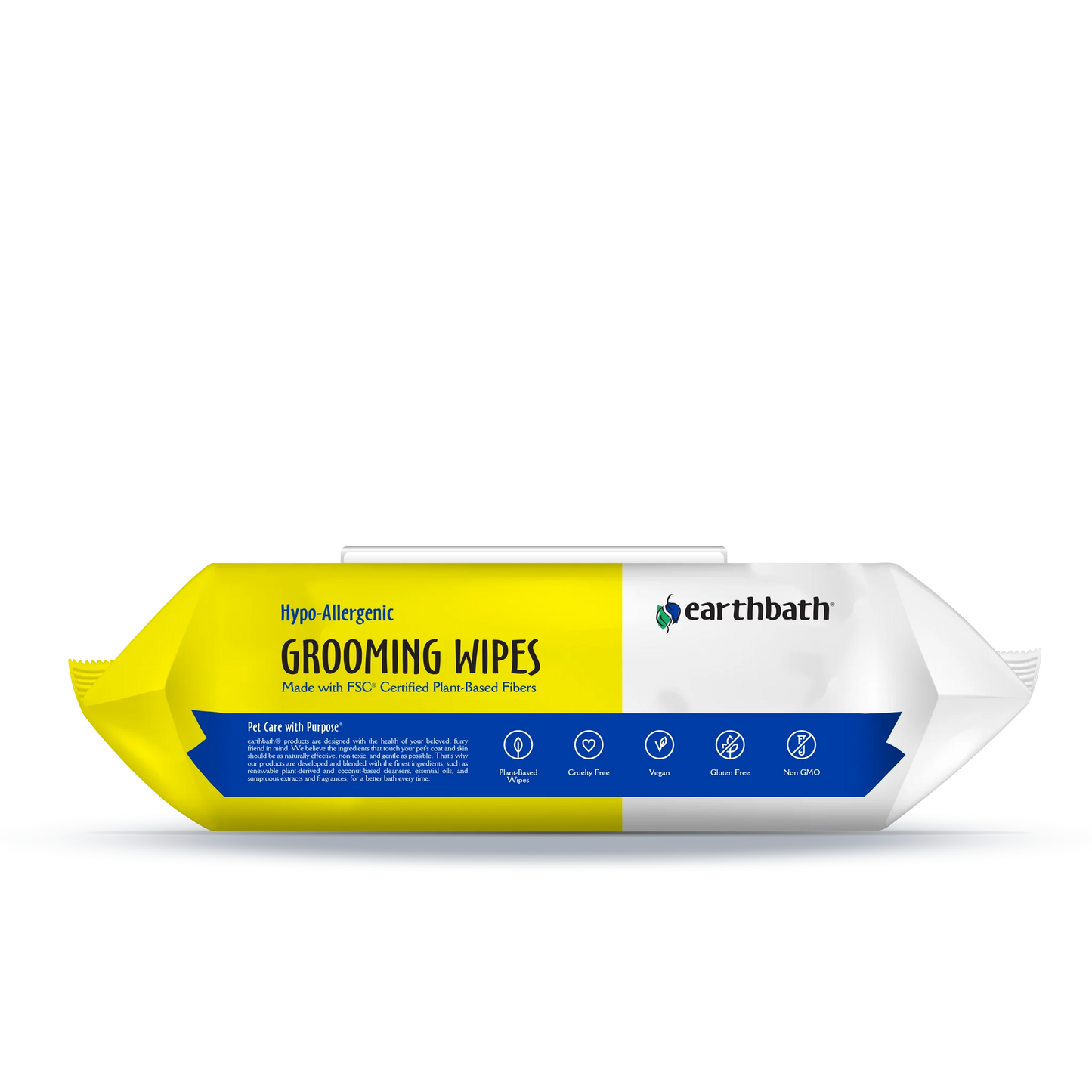 Hypoallergenic Grooming Wipes, Fragrance Free by EARTHBATH