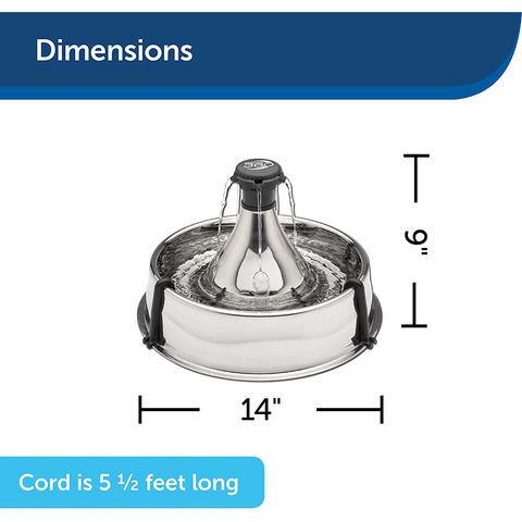 360 Degree Stainless Steel Pet Fountain by PetSafe Drinkwell