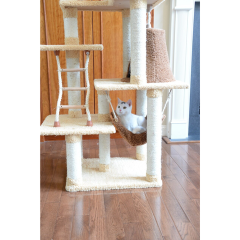 Premium 78-inch Ultra-Soft Faux Fleece Cat Tree, Goldenrod by Armarkat