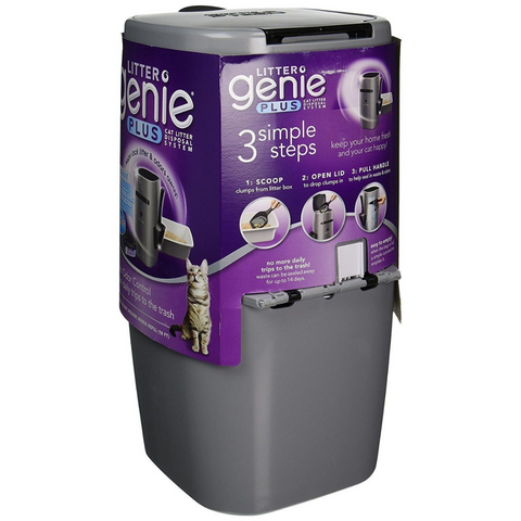 Litter Genie Plus Ultimate Cat Litter Odor Control Pail - Silver