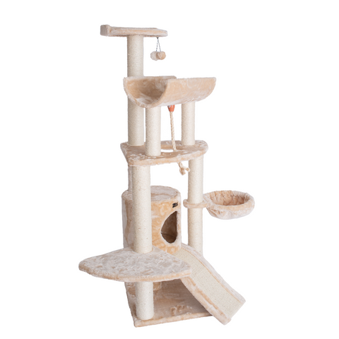 Classic Faux Fur Cat Tree, Beige by Armarkat