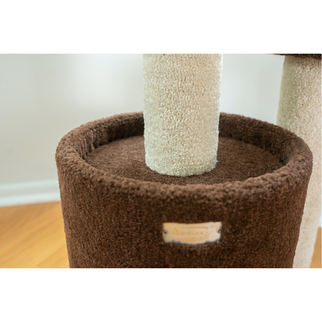 Premium Fiber Carpet Kitten Tree, Coffee Brown by Armarkat