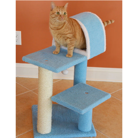 30-inch Faux Fleece Kitten Tree, Sky Blue by Armarkat
