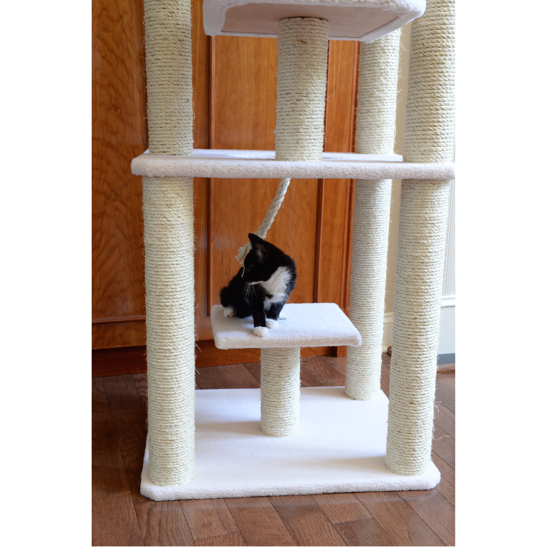 Classic 78-Inch Faux Fleece Cat Tree, Ivory by Armarkat