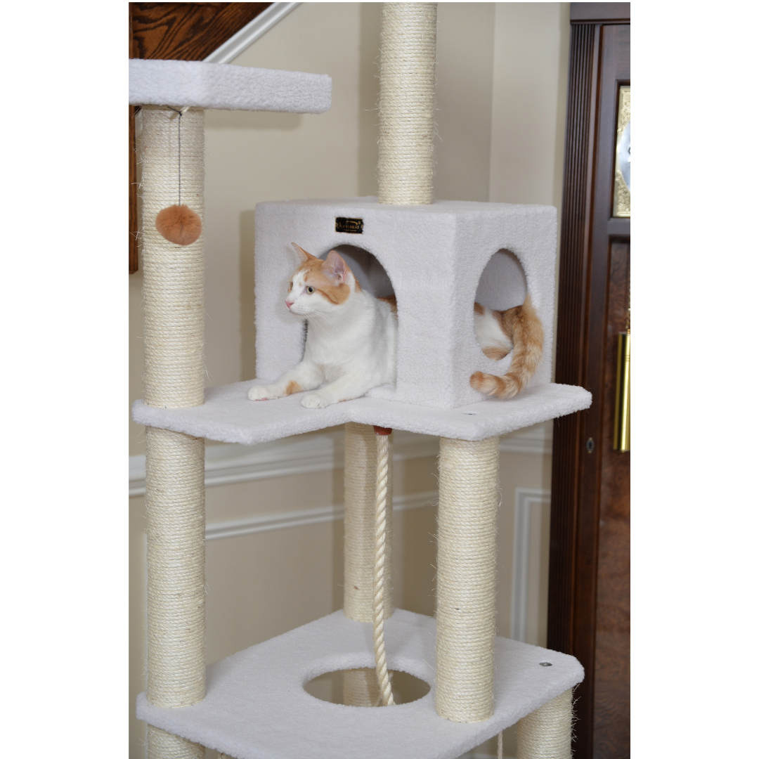 Classic 73-Inch Faux Fleece Cat Tree, Ivory by Armarkat