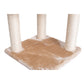 48-inch Faux Fur Cat Tree, Beige with Raised House by Armarkat