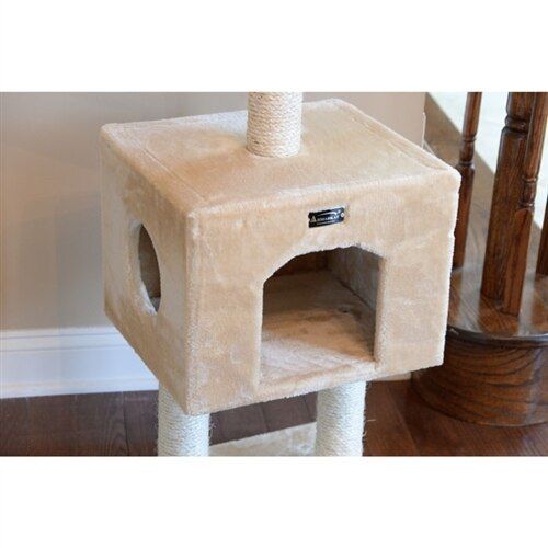 Classic 42-inch Faux Fur Cat Tree, Beige by Armarkat