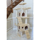 74-Inch Multi-Level Real Wood Cat Tree Large Cat Play Furniture With Scratching Posts, Large Platforms, Beige by Armarkat